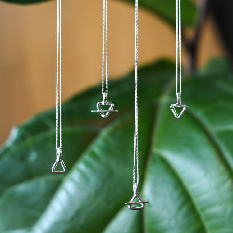 Mini Earth, Fire, Water, Air Pendants