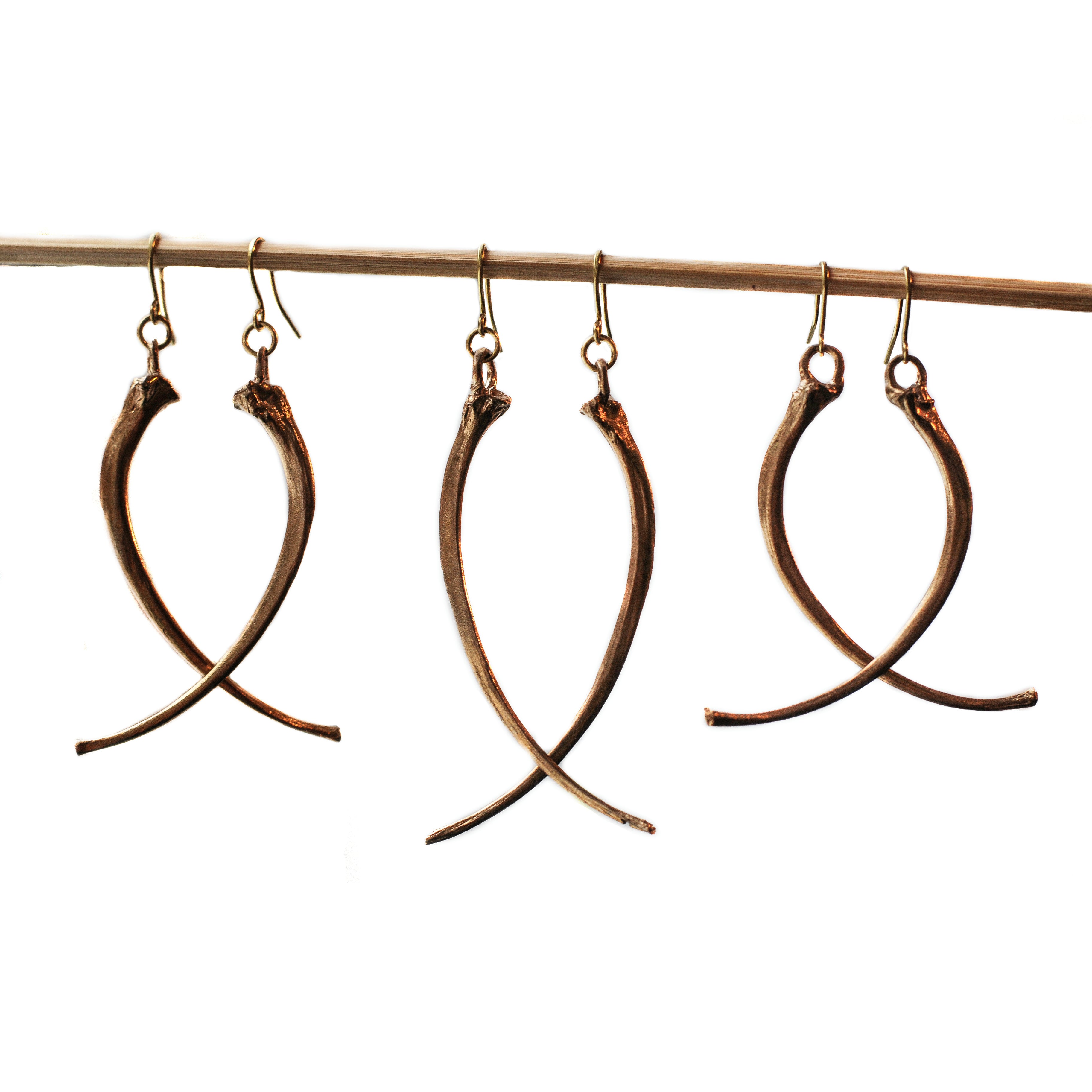 Manasa Earrings ~ Anaconda Bones