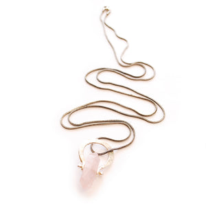 Sterling Silver Rose Quartz Pendant