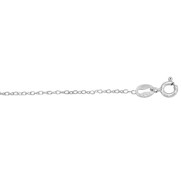Twisted Oval Link Sterling Silver Chain