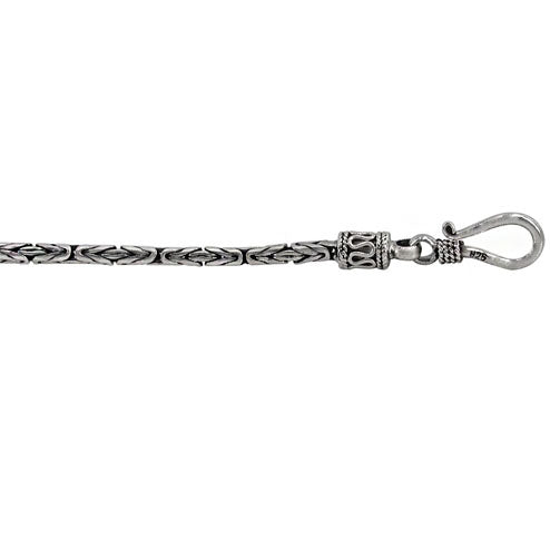 Luxury Oxidized Sterling Silver Chain