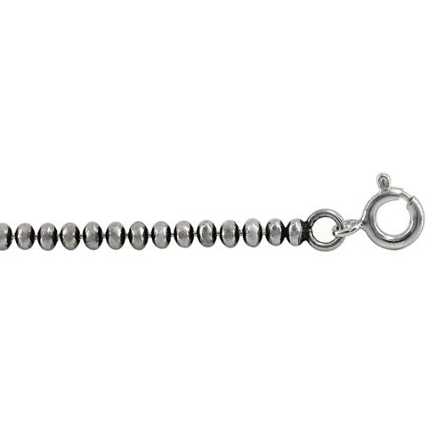 Oxidized Sterling Silver Ball Chain ~ 3mm Thick Chain